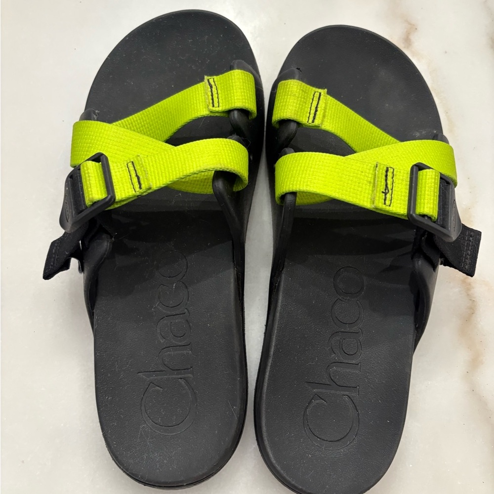 BEAND NEW- Chaco Women’s Sandals - Black and Neon Green